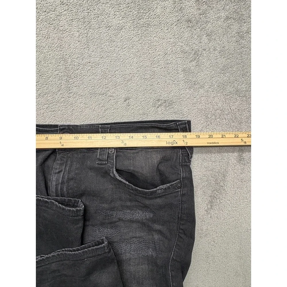 True Religion Rocco Relaxed Skinny Jeans Mens Black Measured 37x33 Distressed